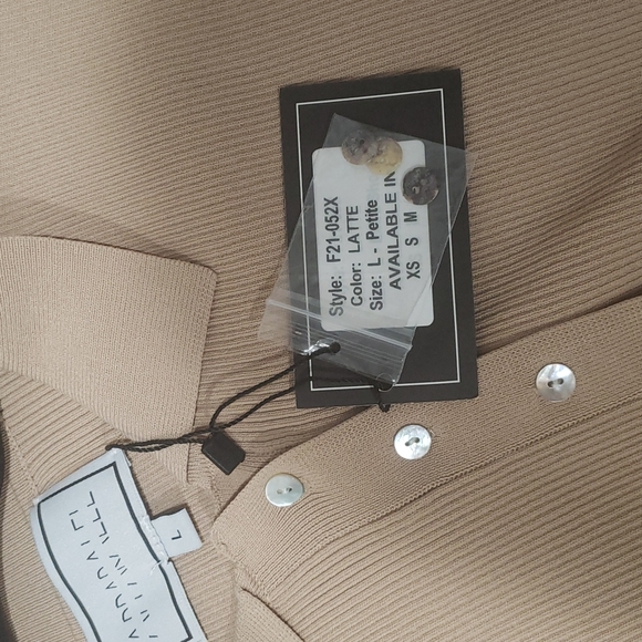 Apparalel Ribbed Knit Button Down Dress in Latte - Picture 6 of 7